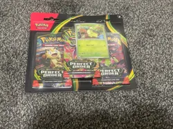 Pokemon TCG Perfect Order 3‑Pack Blister – Chikorita Promo | Factory Sealed - Image 1
