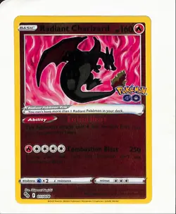 2022 Pokemon SWSH Pokemon GO Radiant Charizard #011/078 - Image 1