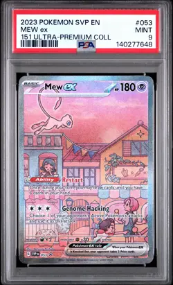 2023 POKEMON SVP EN-SV 151 UPC BLACK STAR PROMO #053 MEW ex PSA 9 - Image 1