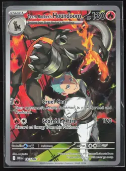 Team Rocket's Houndoom 191/182 Illustration Rare Destined Rivals Pokemon NM - Image 1