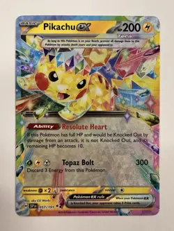 Pikachu Ex - 57/191 2023 Pokemon Scarlet Violet Surging Sparks NM - Image 1
