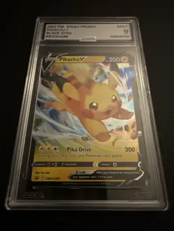 2023 Pikachu V SWSH285 Holofoil Promo Rare Pokemon Card AGS Mint 9 - Image 1