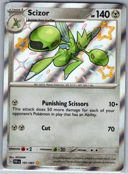 Scizor 191/091 SV: Paldean Fates - Pokemon Card - NM - Image 1
