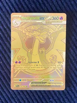 Mega Charizard X ex Gold Hyper Rare 130/094 Pokemon Phantasmal Flames - Image 1