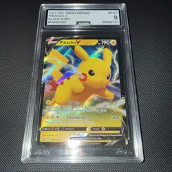 Pokemon TCG Pikachu V Sword & Shield SWSH061 Holo Promo Promo AGS 9 - Image 1