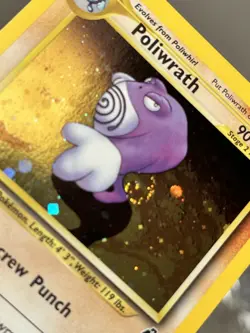 deadly Fart Swirl 🌀 Poliwrath 9/75 ~ Pokemon ~ Neo Discovery ~ Holo Rare ~ LP - Image 5