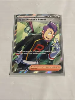 Pokemon Team Rocket's Petrel 226/182 Sv10 Full Art Holo Ultra Rare Trainer - Image 1