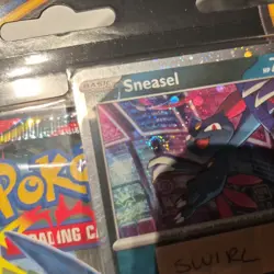 Pokemon TCG Phantasmal Flames Triple Blister Sneasel Black Star Promo SWIRL 🌀 - Image 2