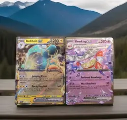 Pokemon TCG S&V Paldea Evolved EX Bundle Bellibolt 079/193 Slowking 086/193 - Image 1