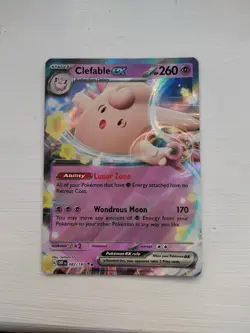 Pokemon TCG Clefable EX Sv03: Obsidian Flames Holo Double Rare Card 082/197 - Image 1