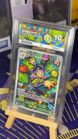 Pokemon TCG Ambipom 107/94 MEG Phantasmal Flames ACE 10 Perfect Subgrades - Image 1