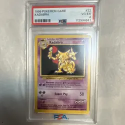 Pokemon Kadabra 032/102 Base Set Uncommon Regular 1999 PSA 4 English - Image 1