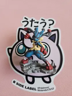 Pokemon TCG Mega Lucario Ex MEP 012 Blackstar Promo (JUMBO) and figure - Image 3