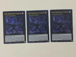 Yugioh Eclipse Dragon Ruler of Catastrophes x 3 - 1st Ultra Rare NM Free Holo - Image 1