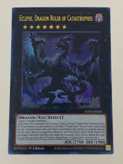 Yugioh Eclipse Dragon Ruler of Catastrophes x 3 - 1st Ultra Rare NM Free Holo - Image 2