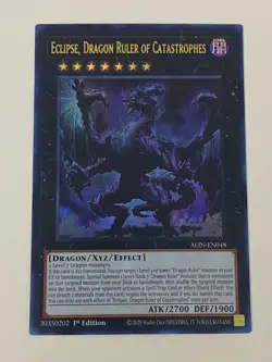 Yugioh Eclipse Dragon Ruler of Catastrophes x 3 - 1st Ultra Rare NM Free Holo - Image 3
