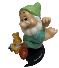 RARE DISNEY STORE SNOW WHITE FOREST FRIENDS DOC DWARF 2.5" PORCELAIN FIGURINE - Image 5