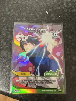 Naruto Mythos TCG, Sasuke Uchiha, Mythos Rare, Promo, 142/130, Englisch - Image 1