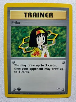 Erika (100) Gym Heroes 100/132 Rare 1st Edition NM Pokemon TCG - Image 1