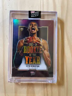 2023-24 Topps Now Victor Wembanyama ROOKIE OF THE YEAR SP Spurs #VW-6 RC - Image 1
