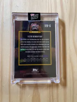 2023-24 Topps Now Victor Wembanyama ROOKIE OF THE YEAR SP Spurs #VW-6 RC - Image 2