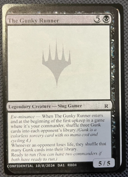 Magic MTG The Gunky Runner Gavin Verhey's Unknown Event Playtest Card - Image 1