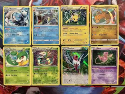 Pokemon Holo Lot Mix Rare 8 Cards NM Dragonite Blastoise Gyarados Jolteon Mew - Image 1