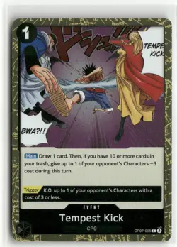 Tempest Kick OP07-096 R FOIL 500 Years in the Future One Piece Card Game - Image 1