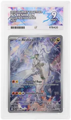 N’s Reshiram Illustration Rare Journey Together Pokemon card TCG 167/ 159 ACE - Image 1