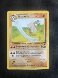 Marowak Base Set 2 VG 52/130 Pokemon Card Played - Image 1