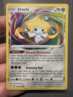 Pokemon TCG Jirachi Vivid Voltage Holo Card 119/185 - Image 1