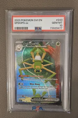 POKEMON 2023 Spidops EX Special Illustration Scarlet & Violet PSA 10 #243/198 - Image 1