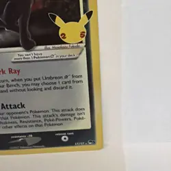Pokemon TCG: Umbreon Gold Star 17/17 Celebrations 25th Anniversary NM - Image 5