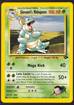 Giovanni's Nidoqueen 23/132 Gym Challenge Pokemon Card TCG 2000 NM - Image 1