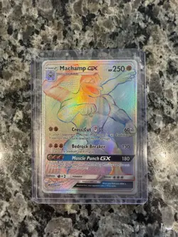 Machamp GX #154/147 Secret Rare SM Burning Shadows Rare Pokemon Holo LP - Image 1
