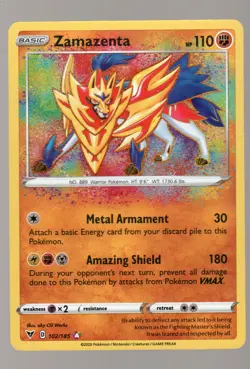 Pokemon Zamazenta SWSH04: Vivid Voltage #102/185 NM - Image 1