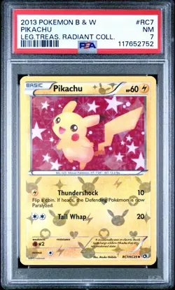 2013 POKEMON LEGENDARY TREASURES PIKACHU #RC7 HOLO PSA 7 NEAR MINT #117652752 - Image 1