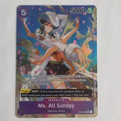 Bandai Ms. All Sunday Kingdoms of Intrigue OP04-064 Super Rare Foil Alt Art EN - Image 1
