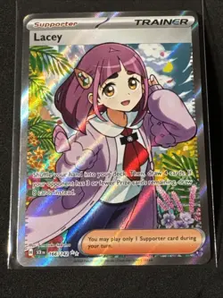 Lacey 166/142 Sv07: Stellar Crown Full Art Trainer Pokemon Card Near Mint - Image 1