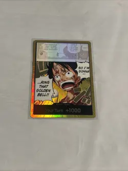 One Piece Gold Foil Don!! Card Monkey D Luffy OP15 Adventure on Kami’s island - Image 1