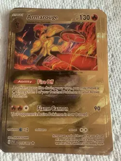Armarouge Gold Foil 💥Fan Art 💥Fire Off Display Card NM - Image 1