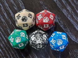 MTG , Innistrad Midnight Hunt, Spindown D20 dice each one (5 dice in total) - Image 1