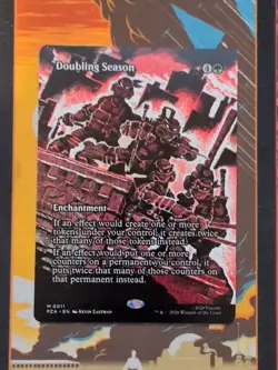 Doubling Season MTG | NM/EX | Teenage Mutant Ninja Turtles Source Material - Image 1