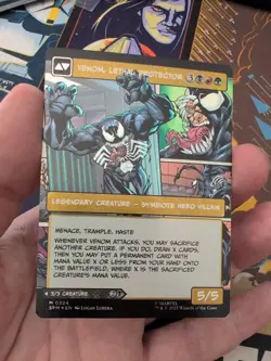 Eddie Brock Venom, Lethal Protector (0224) - Borderless M MTG Spider-Man Foil - Image 1