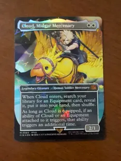 Cloud Midgard Mercenary MTG Chocobo Track (Borderless Foil) 0564 - Image 1