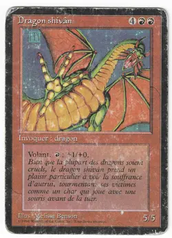 ►Magic-Style◄ MTG - Shivan Dragon - French Revised FBB - Poor - Image 1