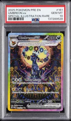 2025 POKEMON PRE EN-PRISMATIC EVOLUTIONS #161 UMBREON EX PSA 10 - Image 1
