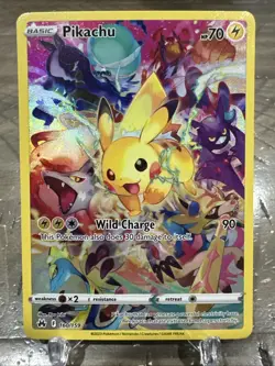 Pikachu 160/159 Pokemon Sword and Shield Crown Zenith Secret Rare Full Art Holo - Image 1