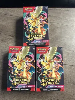 Pokemon TCG: Mega Evolution Ascended Heroes - Booster Bundle New and Sealed X 3 - Image 1