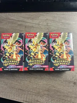 Pokemon TCG: Mega Evolution Ascended Heroes - Booster Bundle New and Sealed X 3 - Image 2